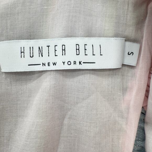 Tuckernuck Womens Hunter Bell Landry Stripe Top Size S Pastel Pink Blue Linen - Picture 5 of 11